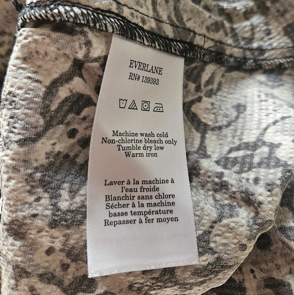 Everlane The Satin V Neck Maxi Splatter Dress Size XXS - Picture 8 of 9